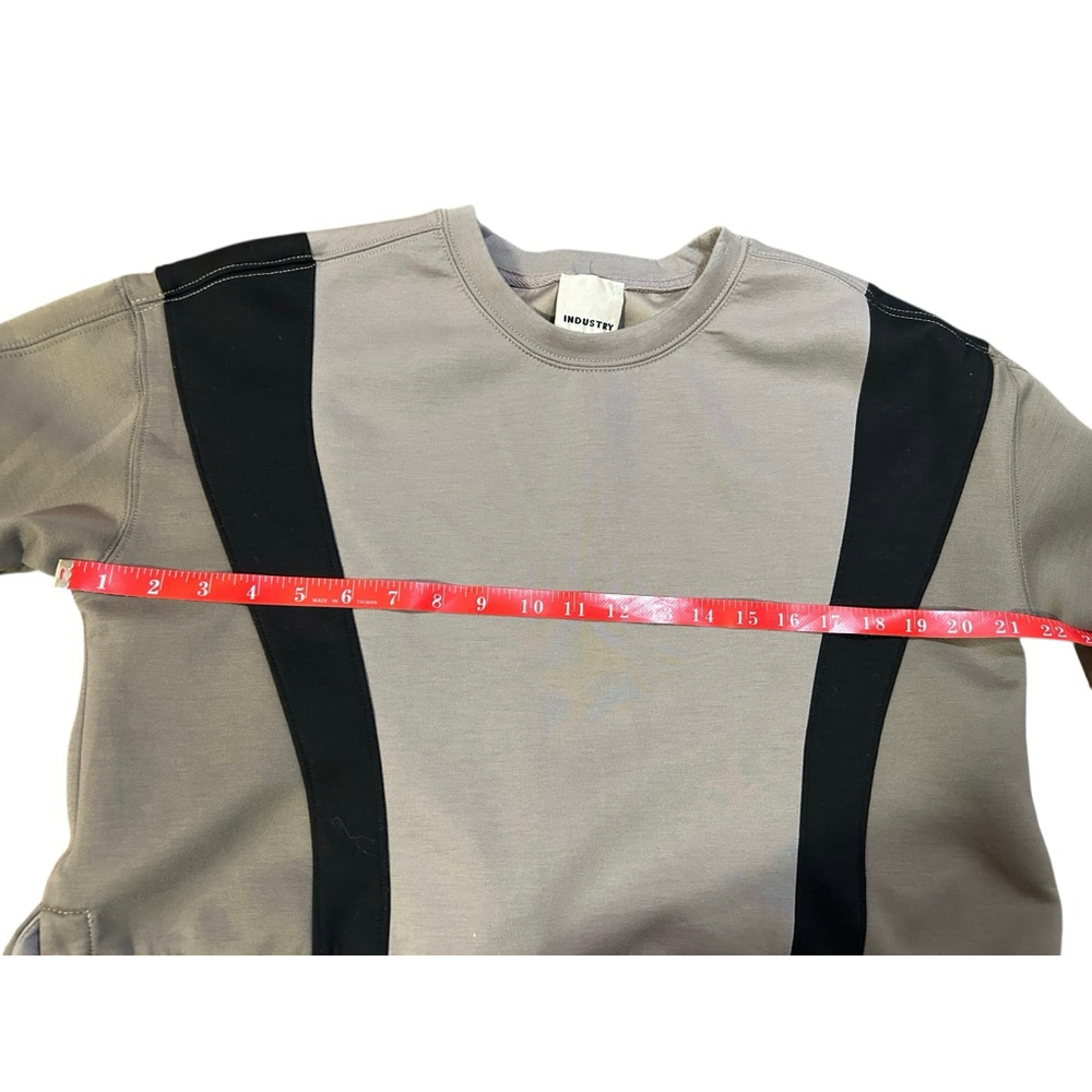 Women's Industry Public Clothing Gray Black Colorblock Sweatshirt S - Picture 6 of 7